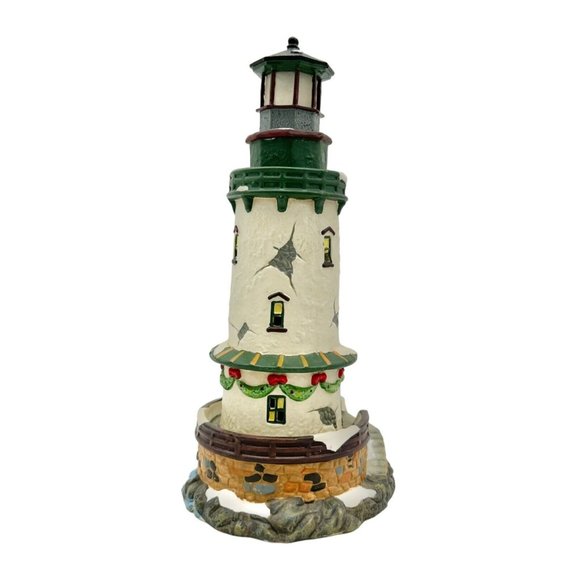 Santa's Workbench Collection Towne Series Lighthouse 11 x 5 Porcelain Keeper - Picture 3 of 14